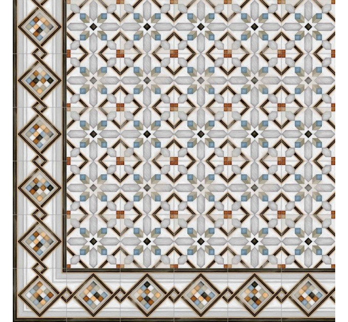 Плитка керамогранітна Pombo-2 Multicolor декор 200x200x8 Vives