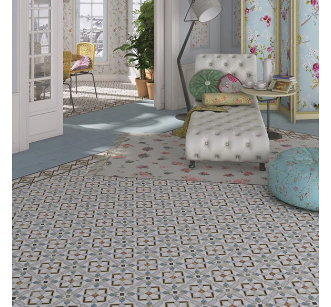 Плитка керамогранітна Pombo-2 Multicolor декор 200x200x8 Vives
