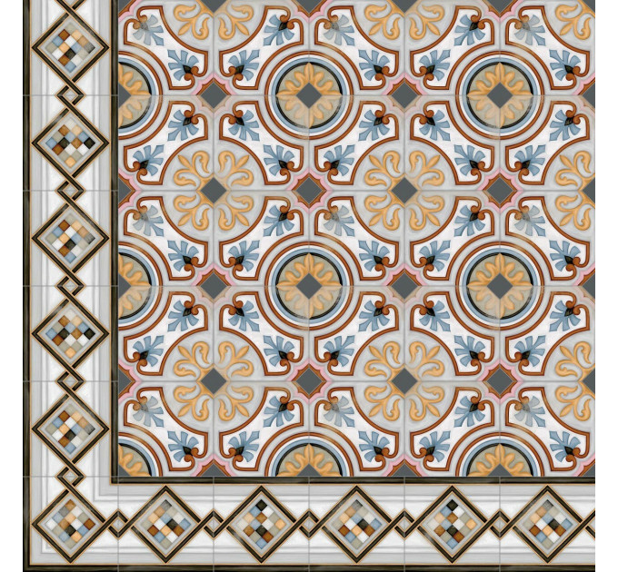 Плитка керамогранітна Pombo-3 Multicolor декор 200x200x8 Vives