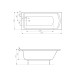 Ванна прямокутна Linea 160х70, Roca