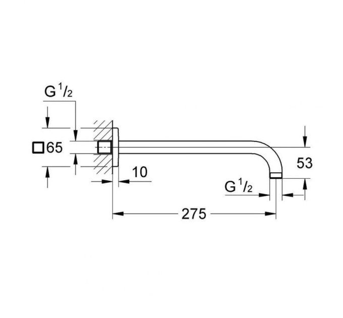 Душовий кронштейн 275 мм Rainshower (27488000), Grohe