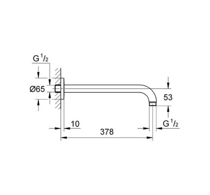 Душовий кронштейн 380 мм Rainshower (28361000), Grohe