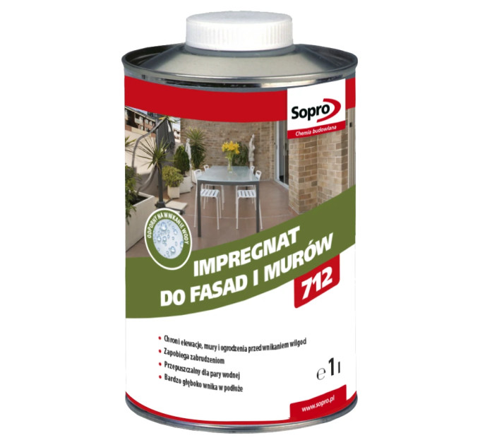 Засіб для гідрофобізації фасадів Sopro FAD 712 (1 л)