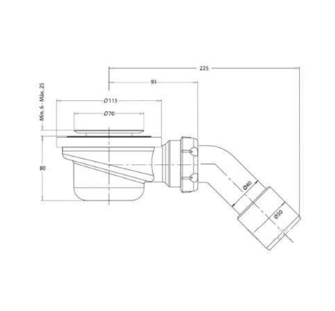 Сифон для піддона PB50T Radaway