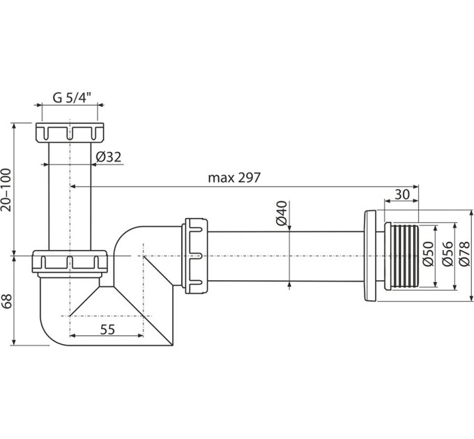 Сифон для біде DN 40 Х01560 RAVAK