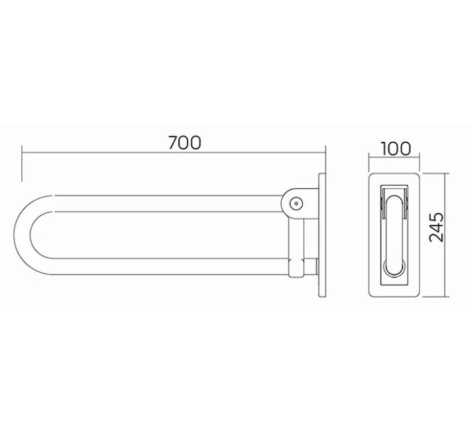 Поручень 70 см LEHNEN CONCEPT (L60402000) KOLO