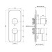 Змішувач для душу Spillo Up (F3039X6CR), Fima