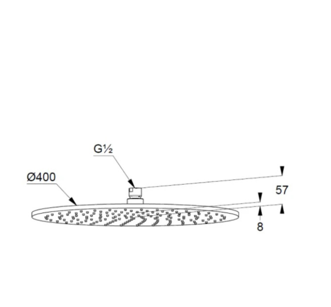 Верхній душ DN 15 A-QA (6434005-00), Kludi
