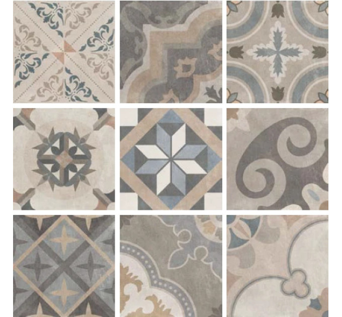 Плитка керамогранітна CSAPCLMX20 Patchwork Сlassic Mix 200x200x10 Sant'agostino