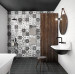 Плитка керамогранітна CSAPBWBL20 Patchwork B&W Black 200x200x10 Sant'agostino