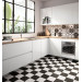Плитка керамогранітна CSAPBWBL20 Patchwork B&W Black 200x200x10 Sant'agostino