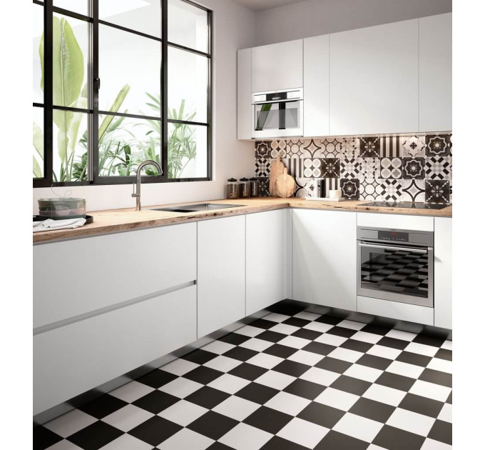 Плитка керамогранітна CSAPBWWH20 Patchwork B&W White 200x200x10 Sant'agostino