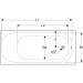 Ванна прямокутна з ніжками Soana Slim rim 170x70 554.002.01.1 Geberit