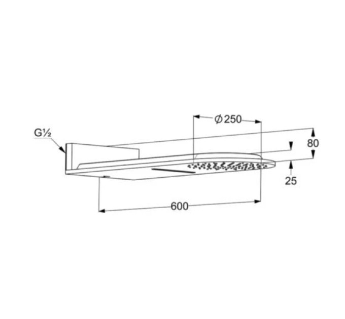Верхній душ Kludi DN 15 A-QA (6488091-00) білий, Kludi