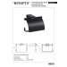 Тримач туалетного паперу 135012010 Nero з кришкою Bemeta Чехія