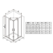 Душова кабіна (половина) BLSRV2K-90 Transparent Black RAVAK