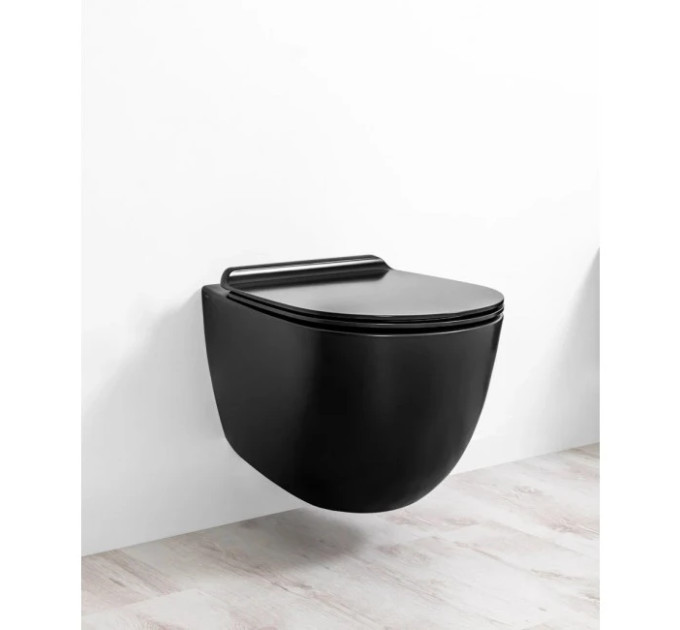 Кришка для унітаза Vignoni soft-close (VI004) Black matt, SIMAS