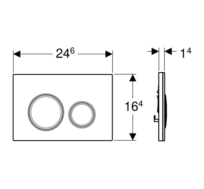 Кнопка зливу Sigma 21 (115.884.SI.1) білий, Geberit