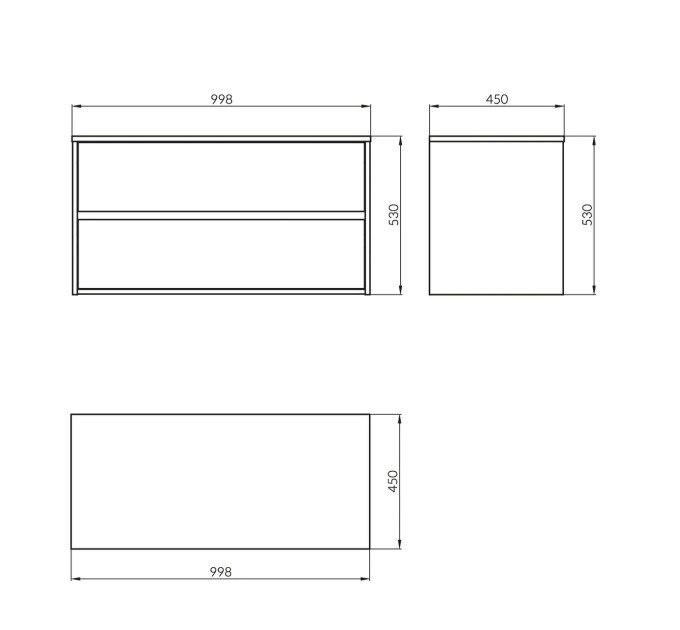 Шафка під умивальник CREA 100 Oak (FZZW1008801564) Cersanit
