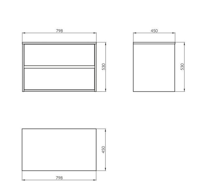 Шафка під умивальник CREA 80 Grey matt (FZZW1008871564) Cersanit