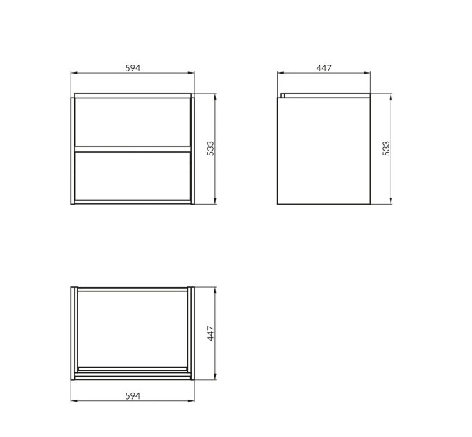 Шафка під умивальник CREA 60 Oak (FZZW1008761564) Cersanit
