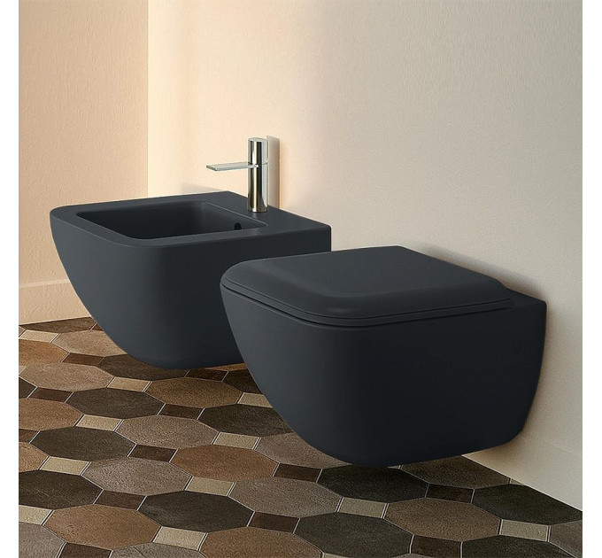Унітаз підвісний Shui Comfort Basalto з кришкою soft close SHCOVSKCPVSHCOTFBA CIELO