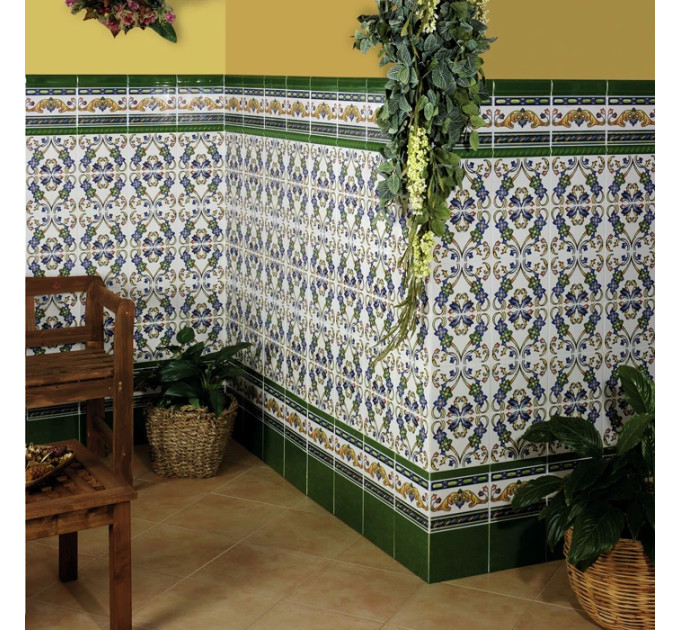 Плитка стінова Al Andaluz Verde 150x200 Mainzu