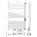 Рушникосушка електрична Квадрант П10 500x800 LARIS