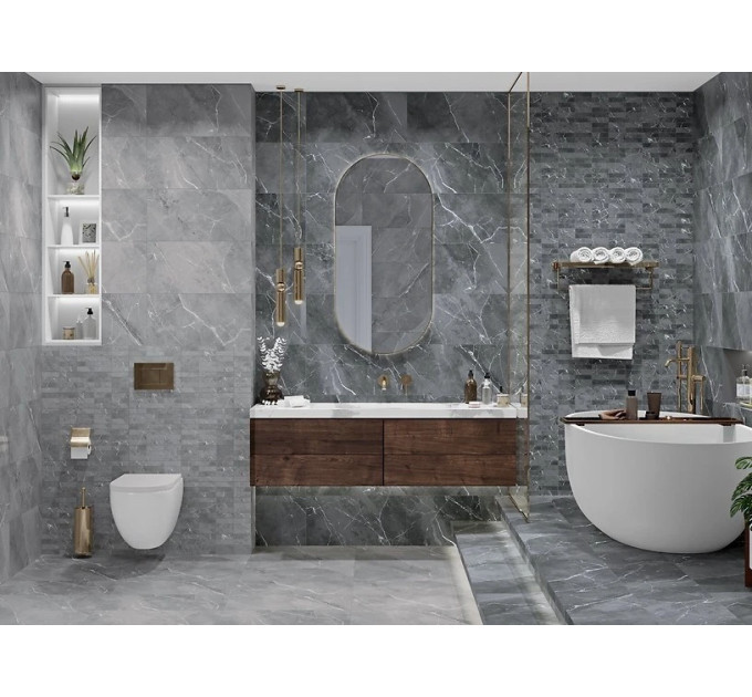 Плитка керамогранітна Conrad Graphite 298x598x8 Cersanit