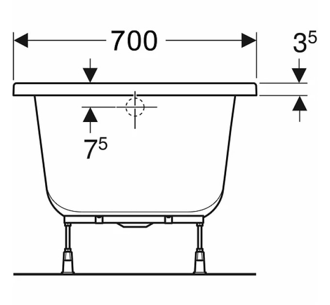 Ванна прямокутна Supero 150x70 Kolo