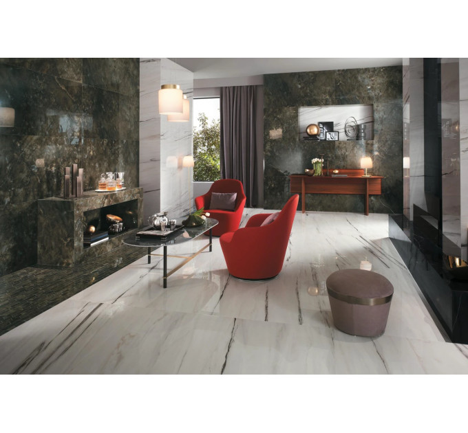 Плитка керамогранітна Marvel Bianco Fantastico POL 750x1500x9,5 AORS Atlas Concorde
