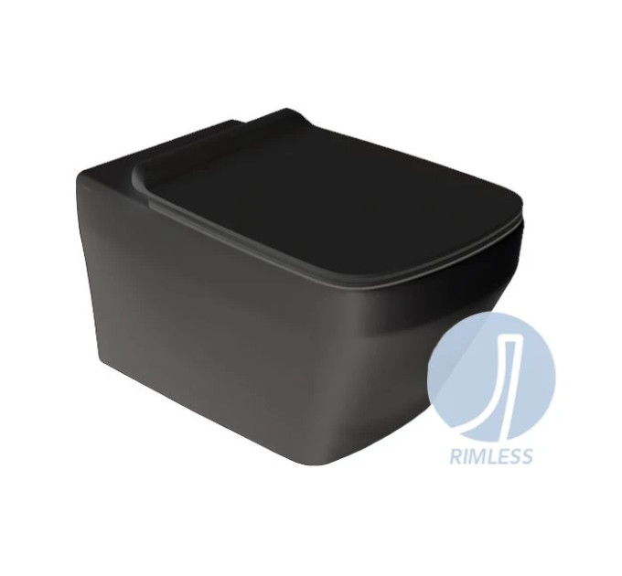 Кришка для унітаза Baden Baden soft-close (BB004 nero matt) nero matt, SIMAS