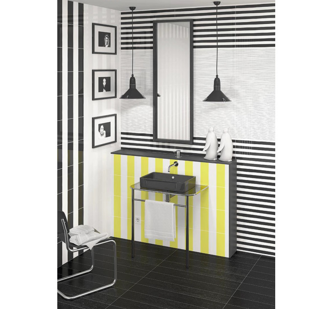 Плитка стінова Inuit Karo Black 250x750x10,5 Vives