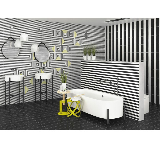 Плитка стінова Inuit Karo Black 250x750x10,5 Vives