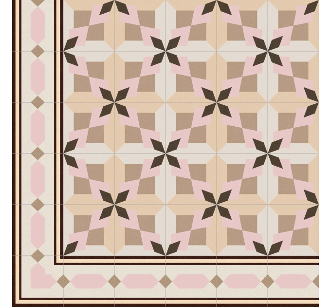 Плитка керамогранітна 1900 Roura-2 Beige декор 200x200x8 Vives