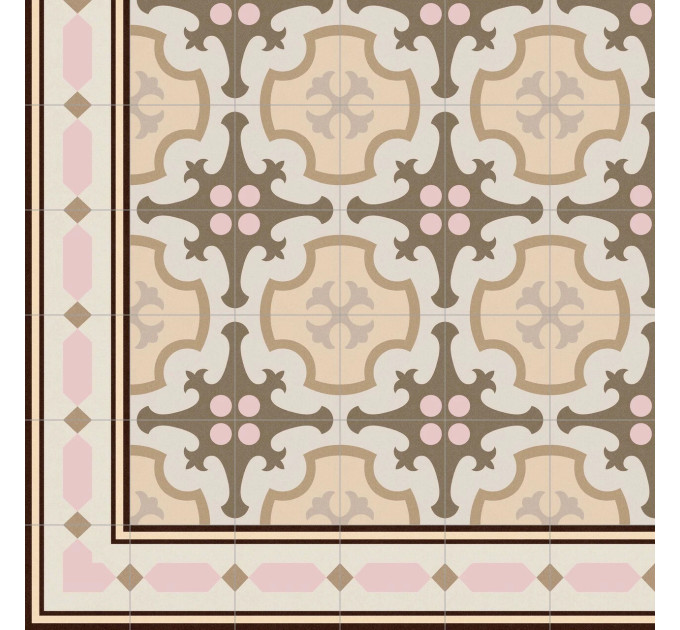 Плитка керамогранітна 1900 Roura-3 Beige декор 200x200x8 Vives