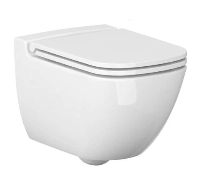 Унітаз підвісний Caspia Clean On з кришкою Slim soft close (SZCZ1001671773), Cersanit
