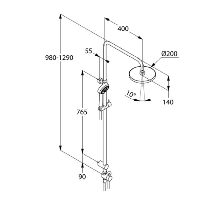 Душовий набір 3S Dual Shower System Logo (S6809105-00), Kludi