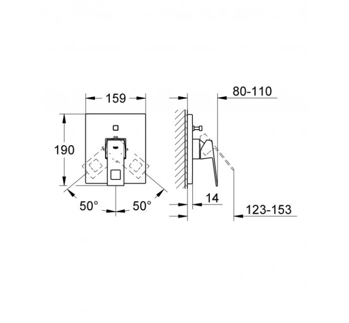 Змішувач Eurocube (24094000), Grohe