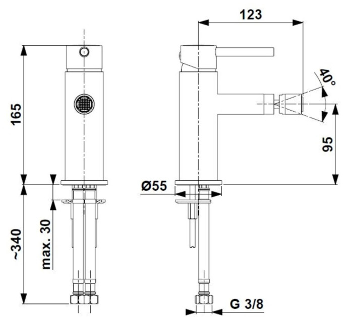 Змішувач для біде MOZA GOLD 5037-015-31 KFA ARMATURA
