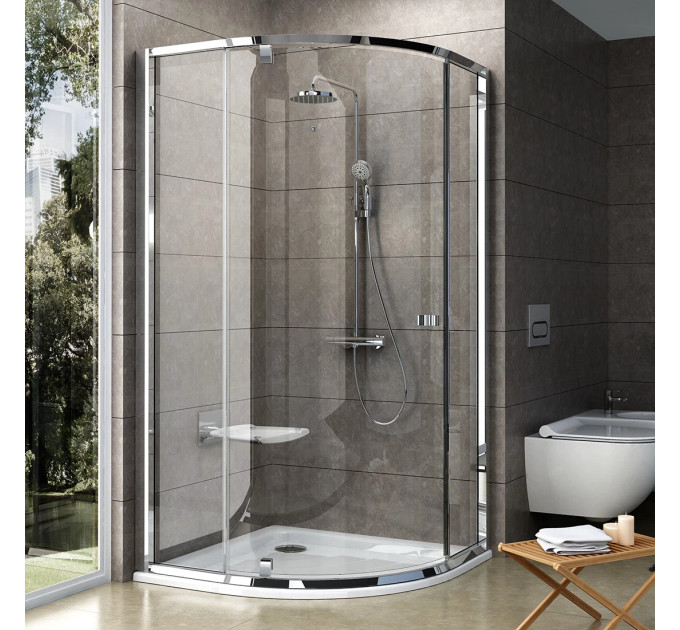 Душова кабіна напівкругла PIVOT PSKK3-100 Transparent, (376AAC00Z1) RAVAK