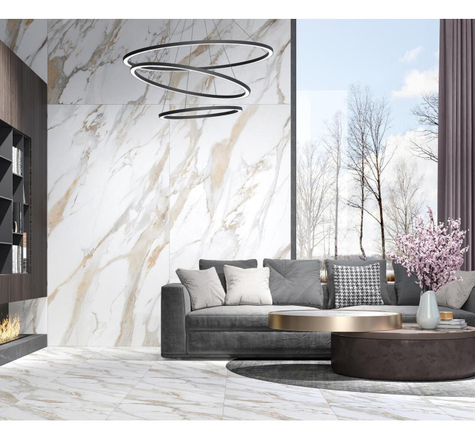 Плитка керамогранітна Calacatta Gold Сірий 600x600x8 Intercerama