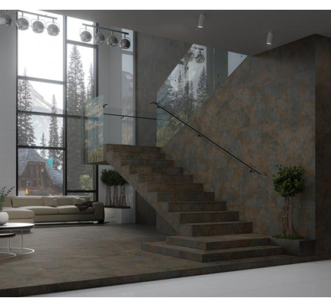 Плитка керамогранітна Rust Коричневий 600x600x8 Intercerama