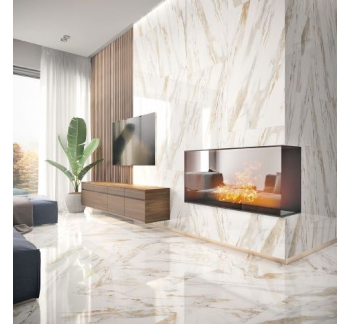 Плитка керамогранітна Calacatta Gold Сірий POL 600x600x8 Intercerama