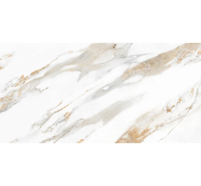Плитка керамогранітна Calacatta Gold Сірий 1200x2400x8 Intercerama