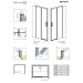 Душові двері Idea Black DWJ 140 праві, RADAWAY