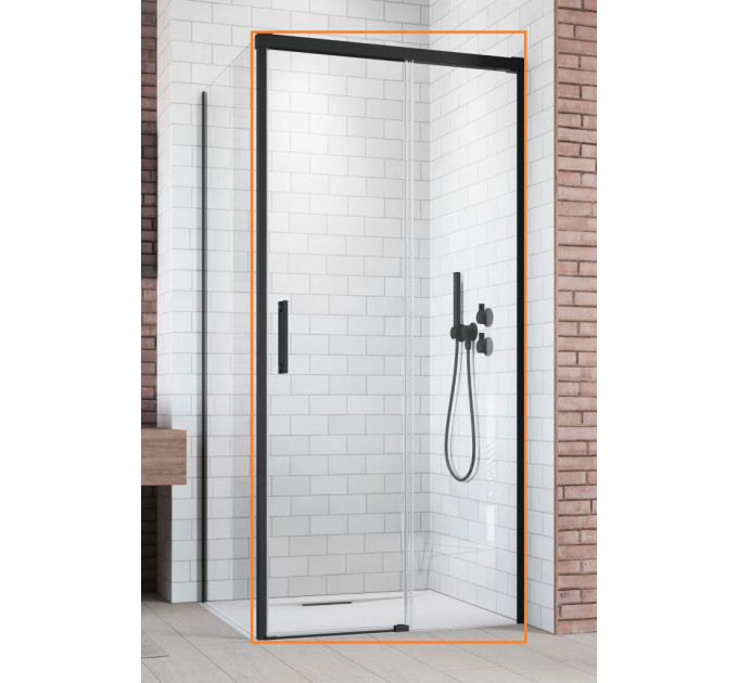 Душові двері Idea Black KDJ 110 праві, RADAWAY