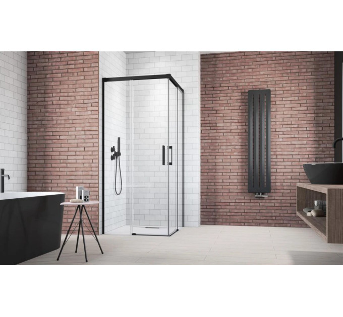 Душова кабіна (половина) Idea Black KDD 120 права, RADAWAY