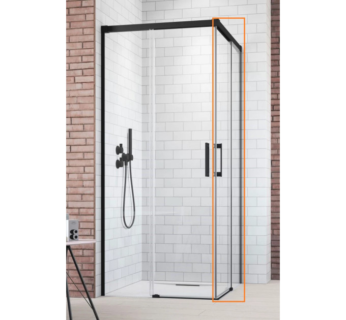 Душова кабіна (половина) Idea Black KDD 120 права, RADAWAY