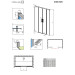 Душові двері Idea Black DWD 150, RADAWAY